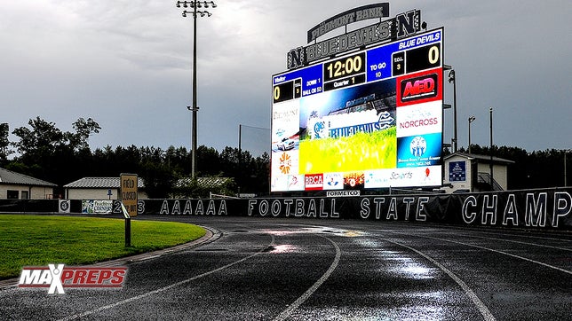 Giant electronic video board is on-par with those of top colleges