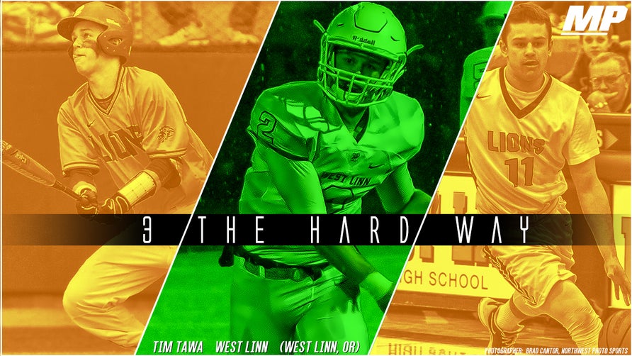 West Linn senior Tim Tawa is a three-sport athlete, though primarily football and baseball. He's a scholarship baseball player who accepted a full ride to Stanford as a sophomore.