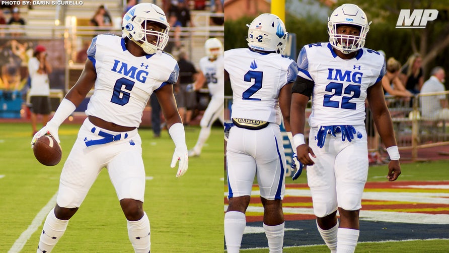 Junior highlights of IMG Academy's (FL) Trey Sanders and Noah Cain, the No. 1 and No. 2 running backs on 247sports player composite rankings for the Class of 2019.