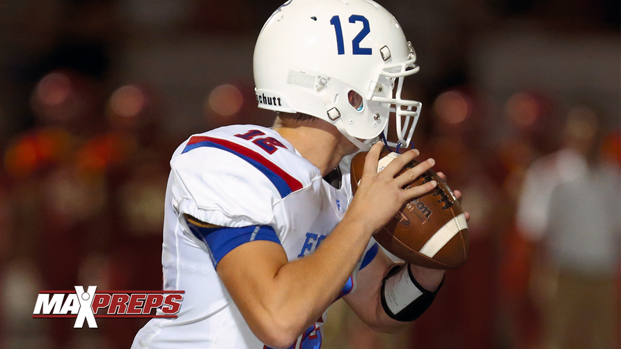 http://www.maxpreps.com/news/Makus6tYpEmvn1RcUXYoBg/jake-browning-ties-national-record-for-touchdown-passes-in-a-half.htm

Folsom's (CA) Jake Browning continues to own the California and National record book. His eight touchdown passes in the first half in the SJS D1 playoffs against Stagg tied a national record for most in the first half.