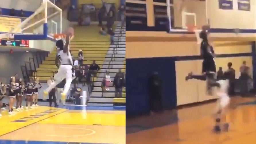 Liberty County's (GA) four-star guard throws down two big-time windmill jams.