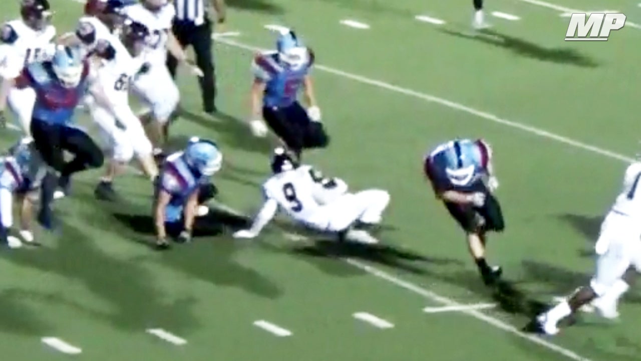 Incredible balance shown for crazy TD run