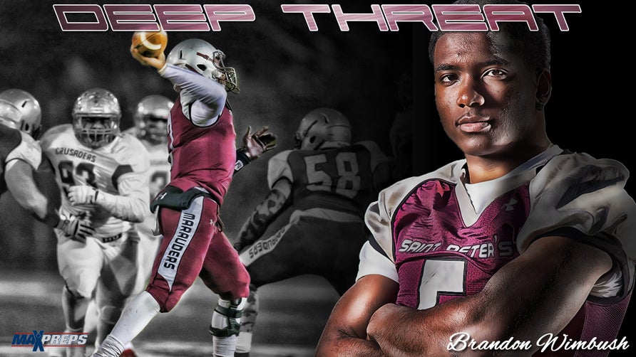 St. Peter's Prep (NJ) QB & Notre Dame Commit Brandon Wimbush throws possibly the longest HS throw ever to WR & Alabama Commit Minkah Fitzpatrick VS Bergen Catholic