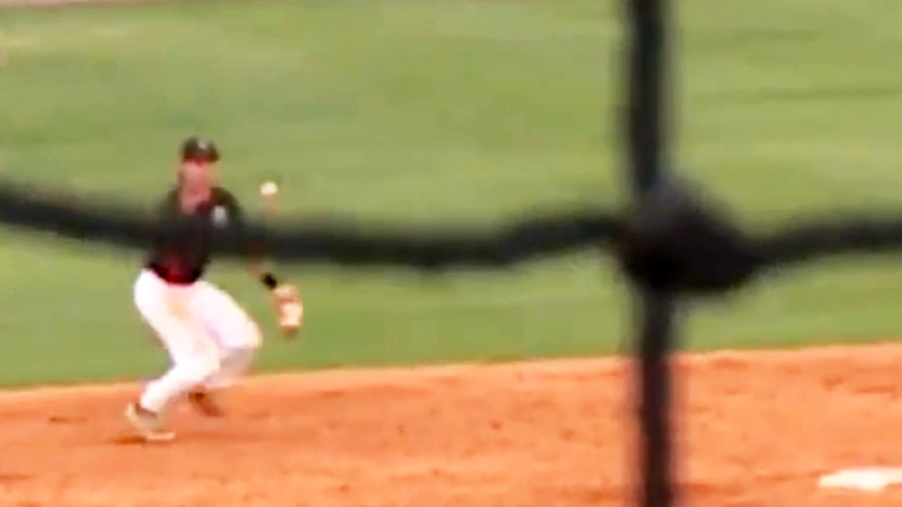 Beautiful bare-handed double play