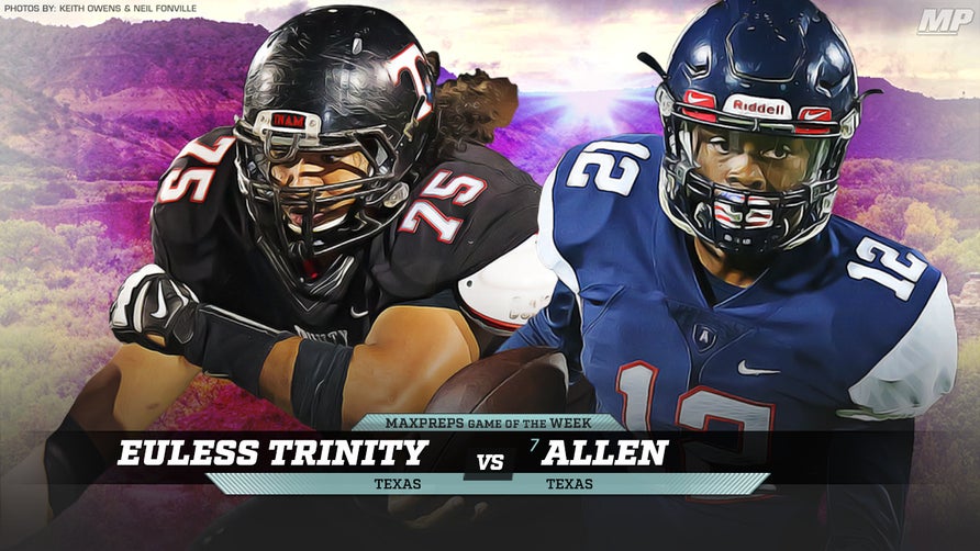 View images by photographer Neil Fonville of Trinity (Euless, TX) @ No. 7 Allen (TX) in the MaxPreps Game of the Week.