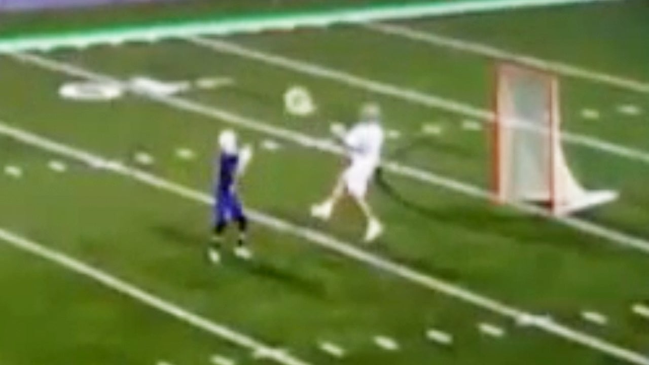 Amazing LAX goal from 80 yards
