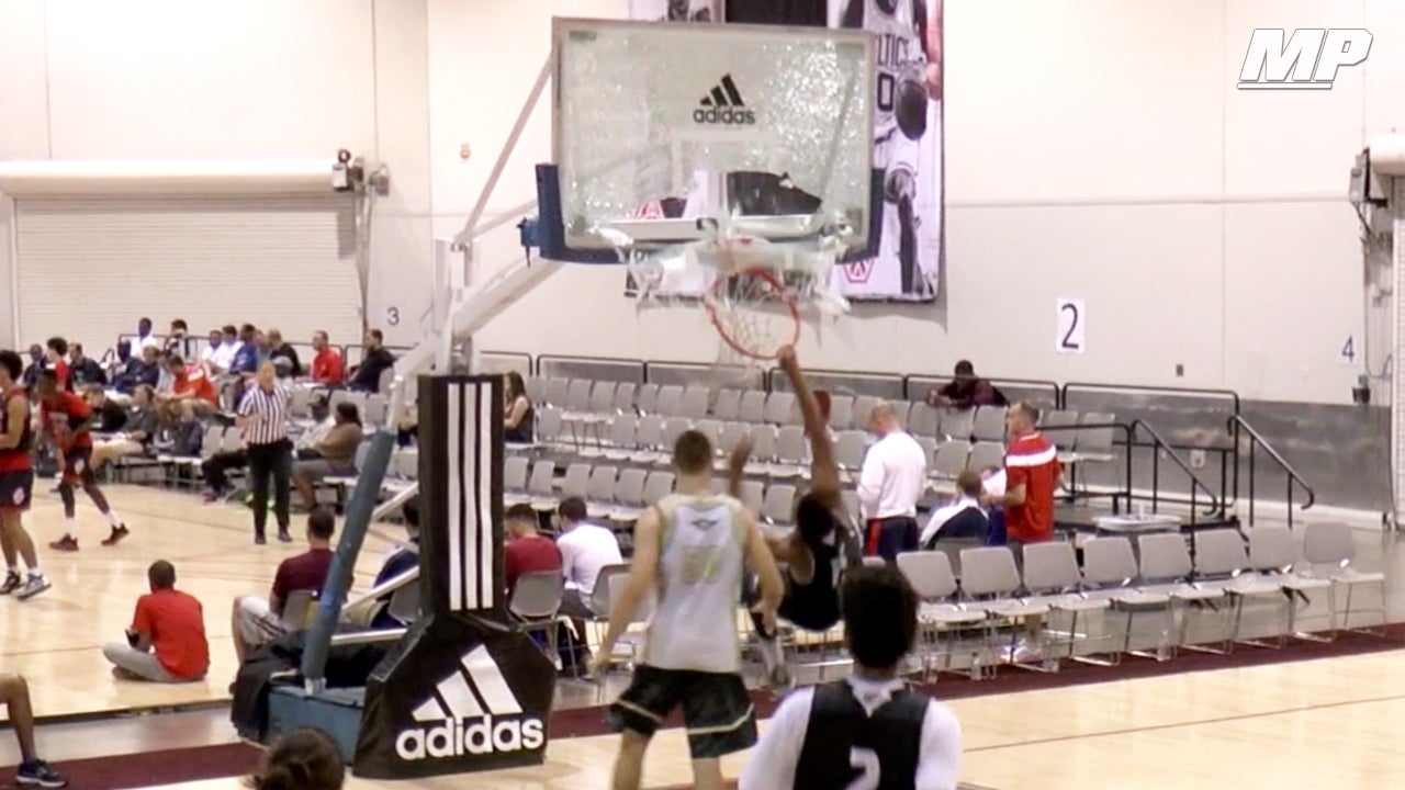 Isaiah Stokes SHATTERS Backboard