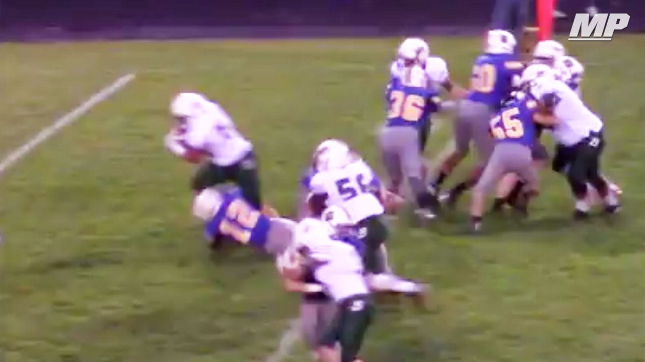 DT steals ball from QB for defensive score