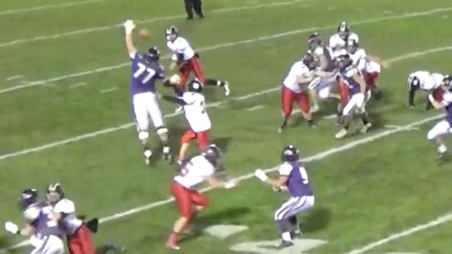 Leipsic's (OH) Gavin Cupp deflects the pass and Jordan Berger intercepts it and takes it back for the touchdown.