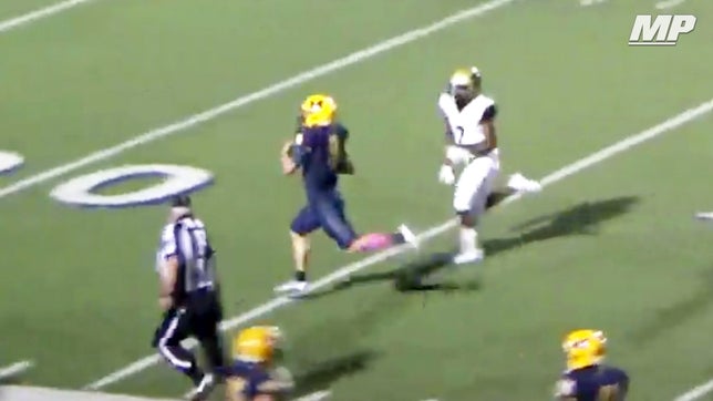 McKinney's (TX) Matt Gadek broke the Texas single game record rushing for 599 yards in a 63-50 win against Plano East (TX).