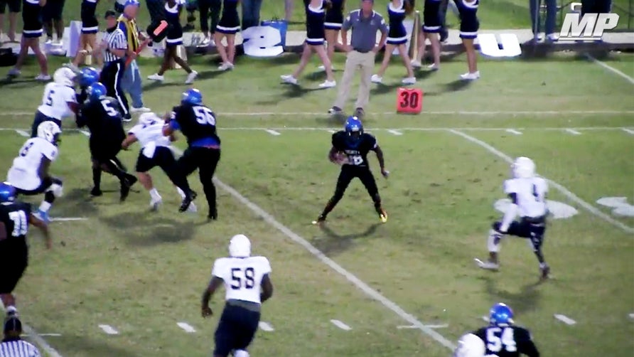 Trinity Christian Academy's (FL) 4-star wide receiver DJ Matthews shows off his athleticism with this 64-yard touchdown run.