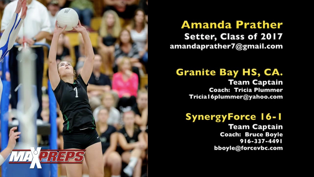 Amanda Prather Volleyball Highlights