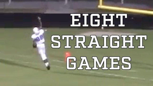 Junior Wide Reciever Devin Carter sets a state record in North Carolina with a TD in eight straight games.