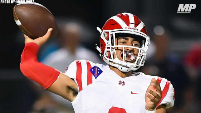 Highlights of Mater Dei's (CA) 71-21 win over Centennial (AZ). 2020 USC commit Bryce Young set the school record throwing for 528 yards and seven touchdowns.