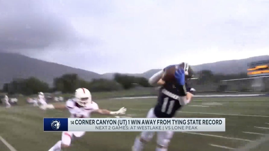 Zack Poff joins Amanda Guerra on CBS HQ to talk about No. 14 Corner Canyon (Draper, UT) and how they stack up with some of the past great teams head coach Eric Kjar has had. The Chargers have won 47 consecutive games and are two wins away from breaking the state record.