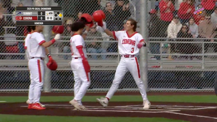 Highlights of Corona's (Corona, CA) 5-0 win over Summit (Fontana, CA) in the Perfect Game SoCal Showdown on March 1, 2025. Hernandez threw five shutout innings and had eight strikeouts. Carlson went 2-3 at the plate with a 2-run home run.