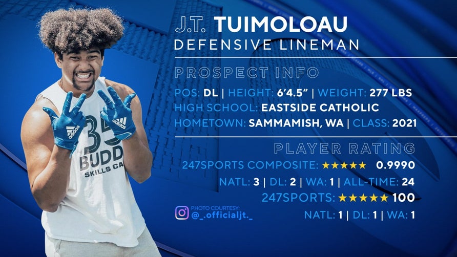 247Sports' Brandon Huffman and MaxPreps' Zack Poff break down Eastside Catholic's (WA) five-star defensive end J.T. Tuimoloau and his final four college choices - Ohio State, Oregon, USC, and Washington.
