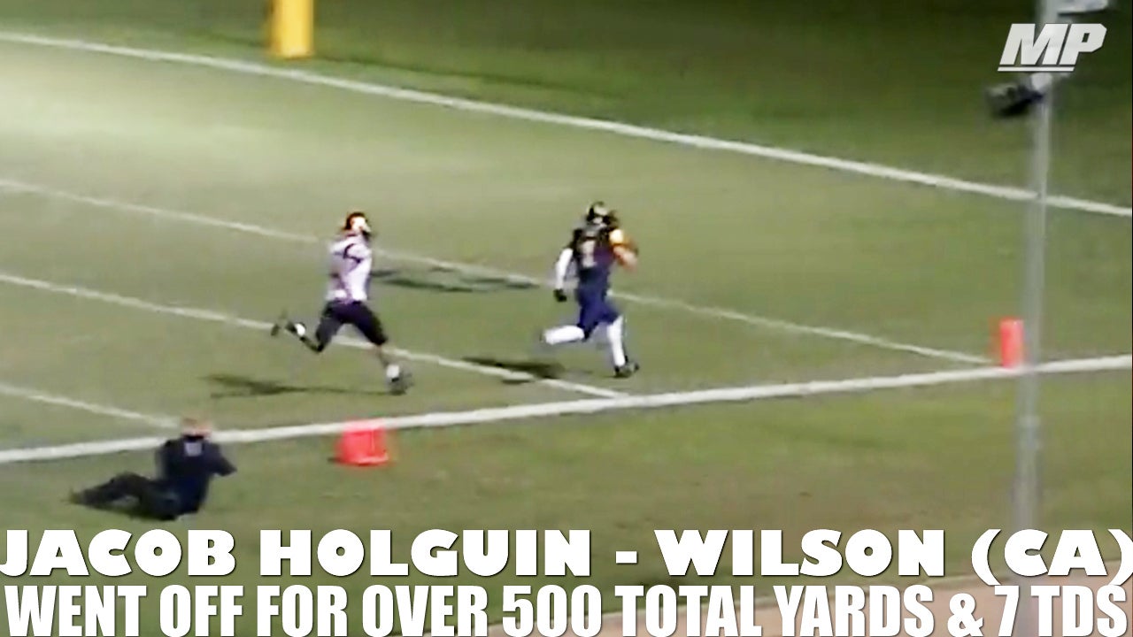 Wilson (CA) WR Jacob Holguin goes off for nearly 600 total yards & 7 TDs