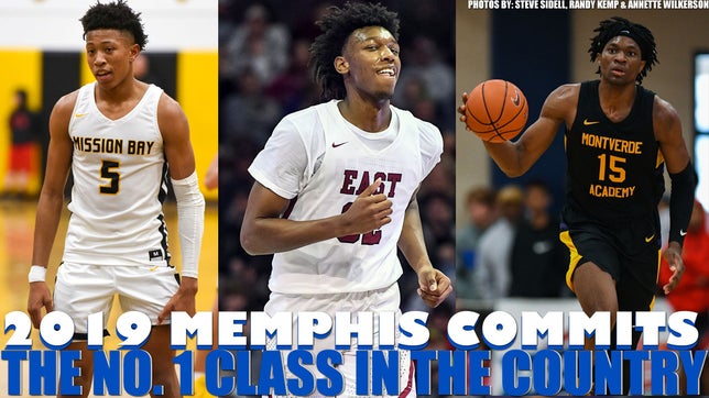 Memphis currently has the No. 1 class for 2019. Highlights of Memphis East's (TN) James Wiseman, Mission Bay's (CA) Boogie Ellis, Montverde Academy's (FL) Precious Achiuwa, IMG Academy's (FL) Lester Quinones, and Olive Branch's (MS) DJ Jeffries.