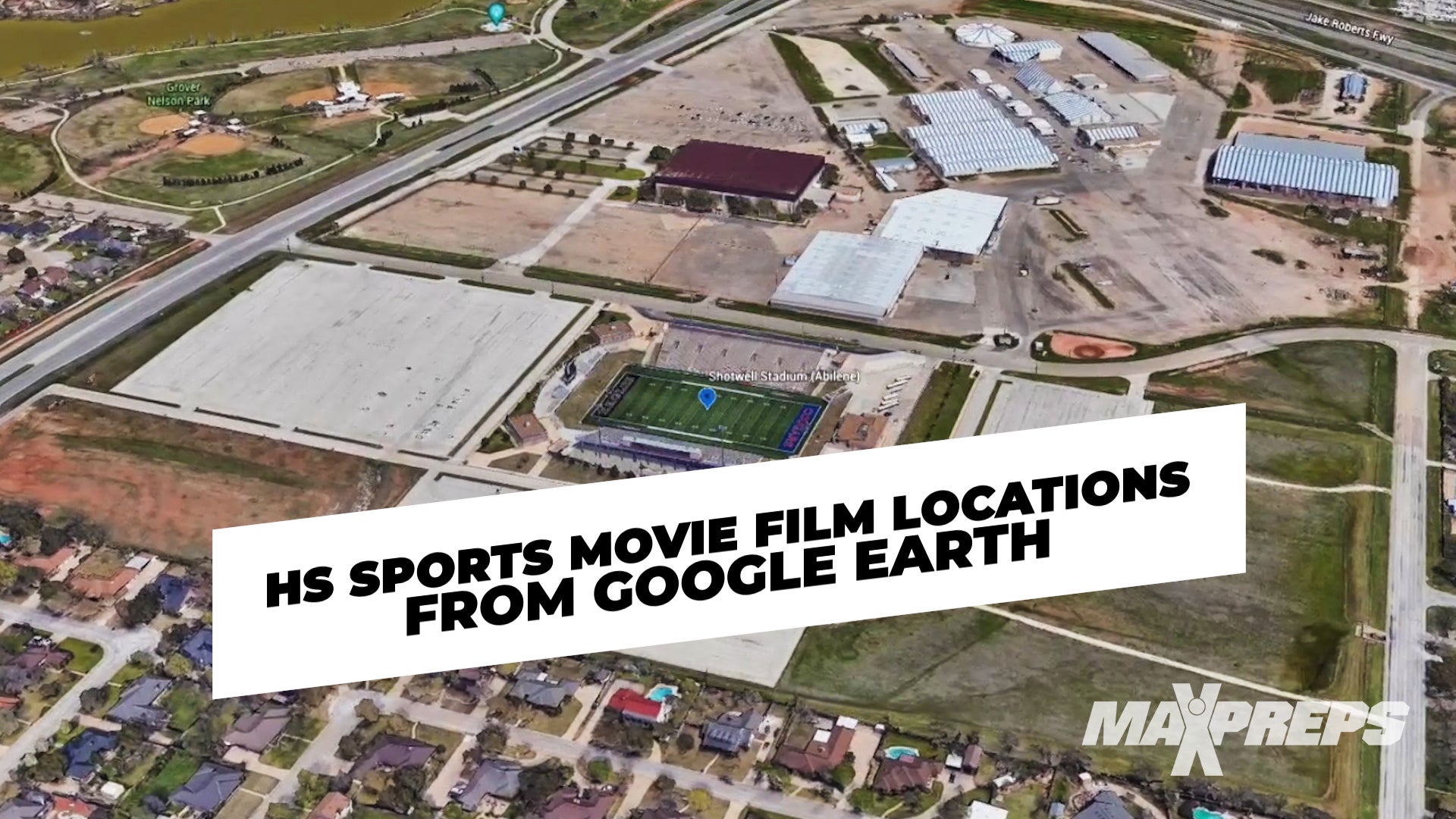 High School Sports Movie Film Locations from Google Earth