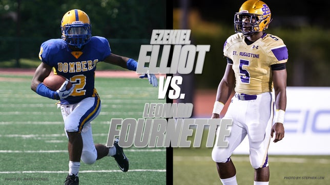 A look back at Dallas Cowboys running back Ezekiel Elliott during his time at John Burroughs High School in Missouri. Also featured is Tampa Bay Buccaneers running back Leonard Fournette playing ball at St. Augustine High School in Louisiana.