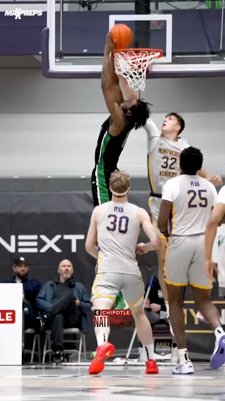 Luke Bamgboye INSANE put back dunk on Cooper Flagg