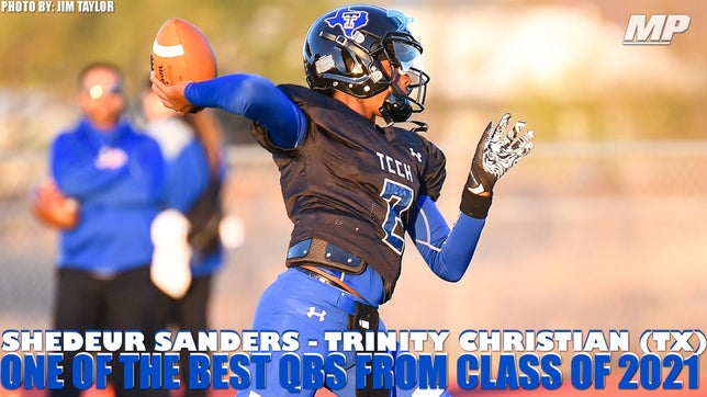 Sophomore highlights of Trinity Christian's (TX) Shedeur Sanders, the son of NFL Hall of Fame cornerback Deion Sanders.