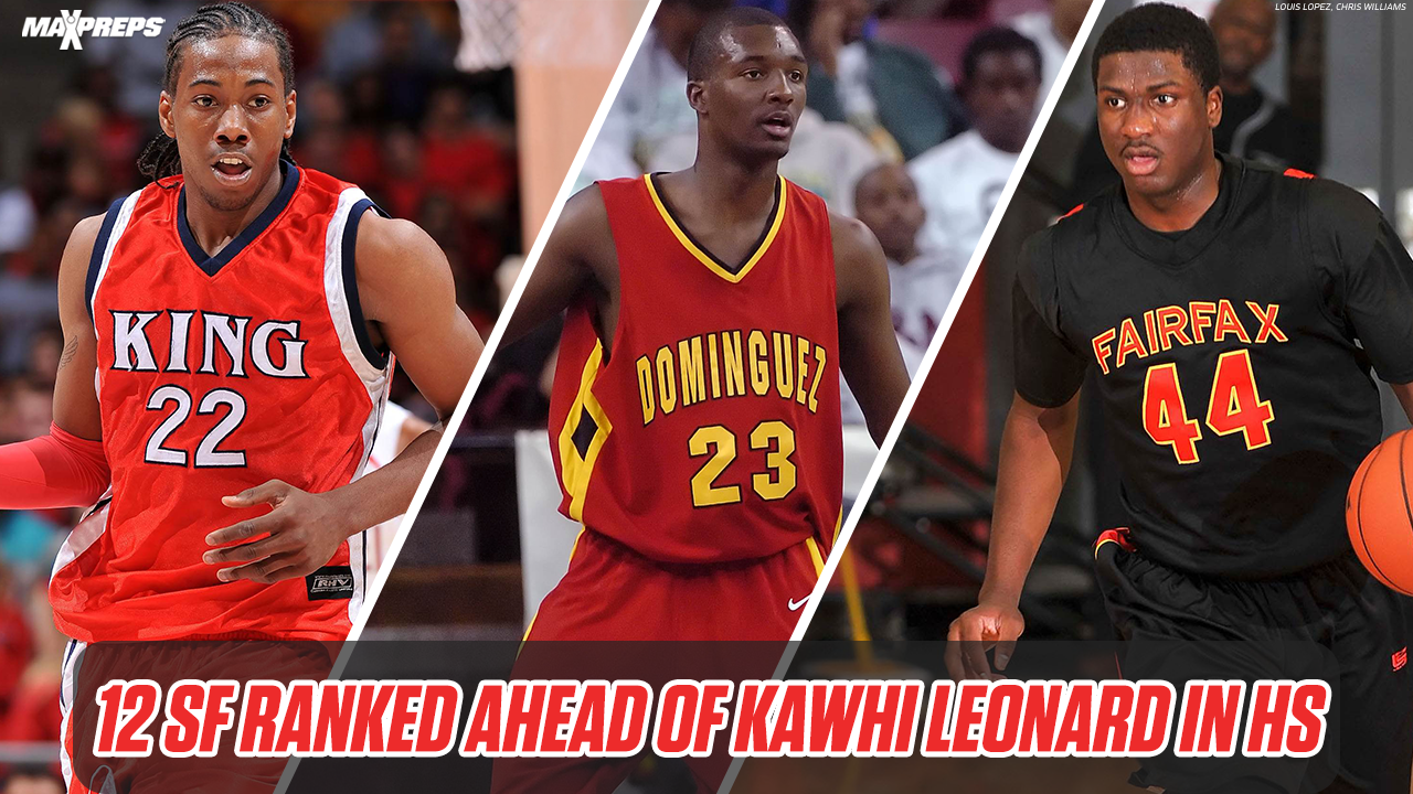 Who were the 12 Small Forwards Ranked Ahead of Kawhi Leonard in High School?