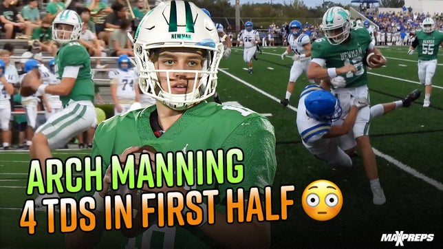 Highlights of Newman's (LA) 28-0 season-opening win over Vandebilt Catholic (LA). Five-star quarterback Arch Manning accounted for all four touchdowns.