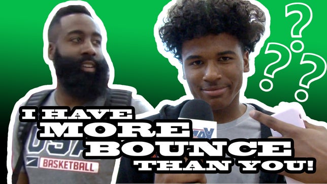 NBA All-Star James Harden  of the Houston Rockets said he has more bounce than Jalen Green. Jalen is the No. 2 overall recruit in the class of 2020 and is known for his high-wire acts.  You agree?