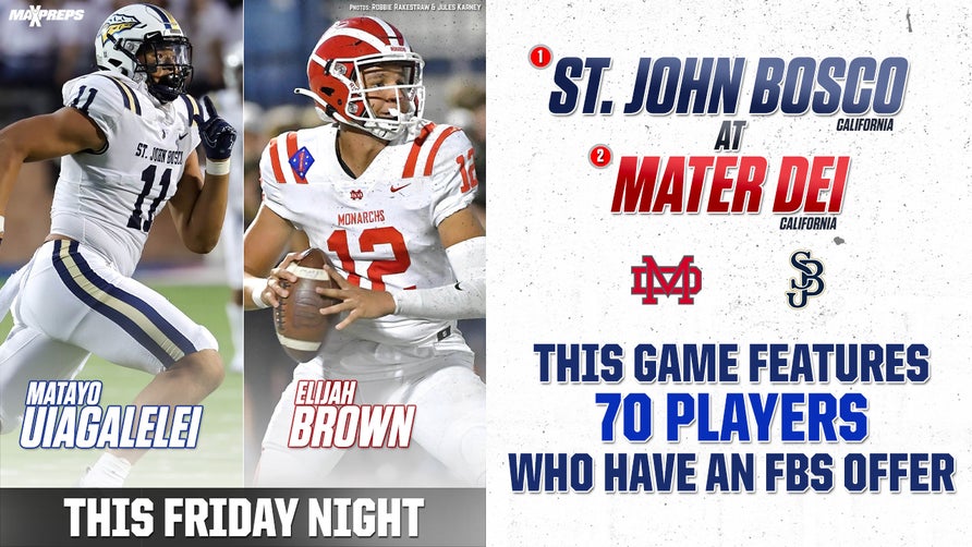 Previewing #1 St John Bosco (Bellflower, CA) vs #2 Mater Dei (Santa Ana, CA).