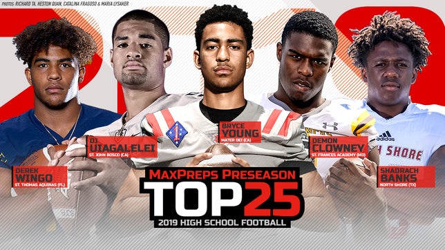 Mater Dei starts the year at No. 1 and in total 12 different states are represented along with Washington D.C. in the initial release of our preseason Top 25 high school football rankings.