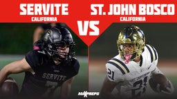 HIGHLIGHTS: No. 4 St. John Bosco (CA) beats No. 5 Servite (CA) 24-10