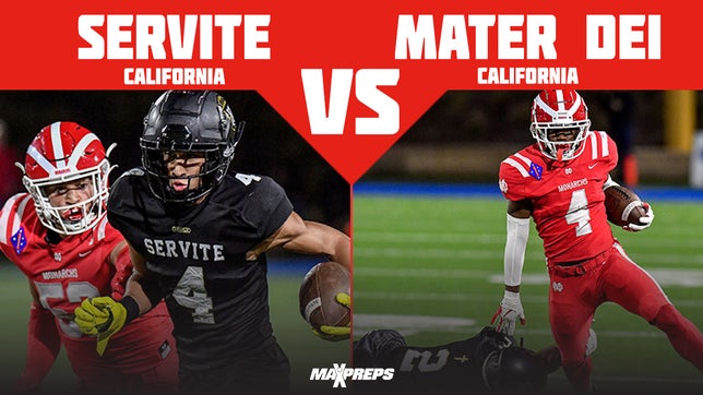 Highlights of No. 1 Mater Dei's (Santa Ana, CA) 46-37 win over Trinity League rival No. 8 Servite (Anaheim, CA).