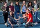 Silver Slvr Ftg Colts Girls Varsity Tennis Spring 18-19 team photo.
