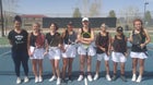 Volcano Vista Hawks Girls Varsity Tennis Spring 20-21 team photo.