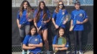 Largo Packers Girls Varsity Tennis Spring 20-21 team photo.