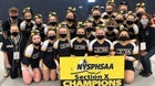 Madrid-Waddington Yellowjackets Co-ed Varsity Cheer Winter 21-22 team photo.