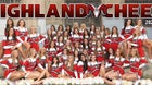 Highland Rams Co-ed Varsity Cheer Winter 21-22 team photo.