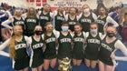 Hudson Falls Tigers Co-ed Varsity Cheer Winter 21-22 team photo.