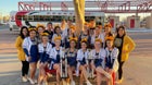 Bloomfield Bobcats Co-ed Varsity Cheer Winter 21-22 team photo.