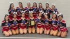 Clarence Red Devils Co-ed Varsity Cheer Winter 21-22 team photo.