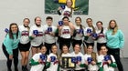 Lewiston-Porter Lancers Co-ed Varsity Cheer Winter 21-22 team photo.