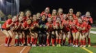 Meridian Mustangs Girls Varsity Soccer Spring 25-26 team photo.