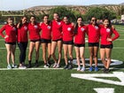 McCurdy Bobcats Girls Varsity Cross Country Fall 19-20 team photo.
