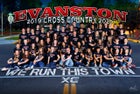 Evanston Red Devils Girls Varsity Cross Country Fall 19-20 team photo.