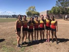 Centennial Hawks Girls Varsity Cross Country Fall 19-20 team photo.