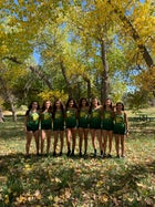Pecos Panthers Girls Varsity Cross Country Fall 19-20 team photo.
