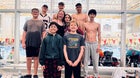 Centennial Hawks Girls Varsity Swimming Winter 24-25 team photo.