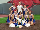 Mountainburg Dragons Co-ed Varsity Cheer Fall 18-19 team photo.